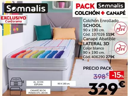 somnalis - Colchón + Canapé