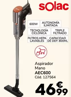 Solac - Aspirador Mano AEC600