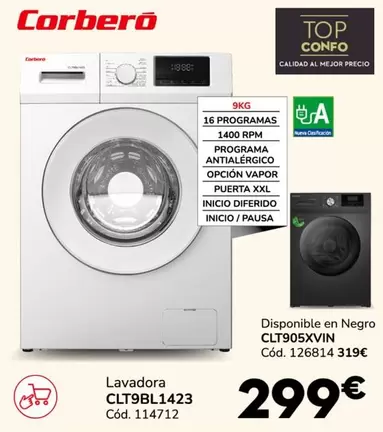 Corberó - Lavadora CLT9BL1423