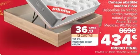 Pikolin - Canapé Abatible  Madera Floor