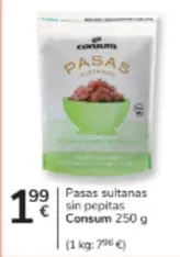 Consum - Pasas Sultanas Sin Pepitas