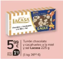 Lacasa - Turrón Chocolate Y Cacahuetes A La Miel Y Sal