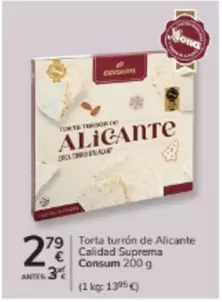 Consum - Torta Turron De Alicante Calidad Suprema