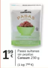 Consum - Pasas Sultanas Sin Pepitas