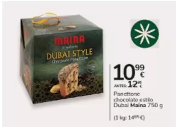 Maina - Panettone Chocolate Estilo Dubai