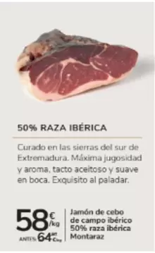 Montaraz - Jamon De Cebo De Campo Iberico 50% Raza Iberica