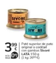 Pate Superior De Pato Original O Cocktail Con Gambas Sivore