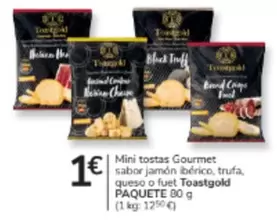 Gourmet - Mini Tostas Sabor Jamon Iberico Trufa