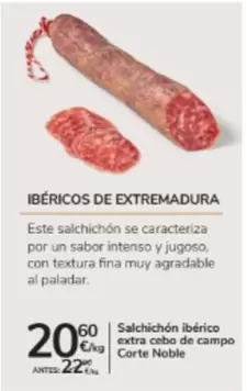 Intenso - Salchichon Iberico Extra Cebo De Campo