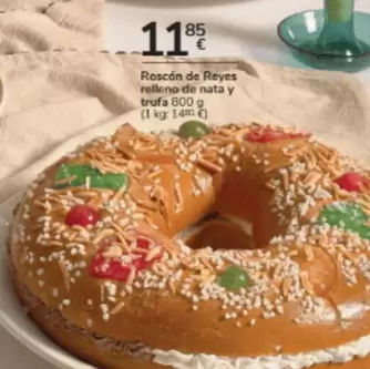Roscón De Reyes Relleno De Nata Y Trufa