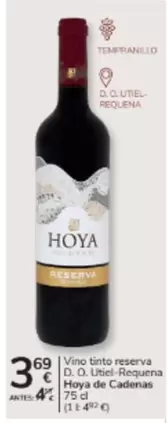 Hoya de Cadenas - Vino Tinto Reserva D.O. Luiel Requena