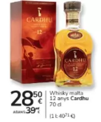 Cardhu - Whisky Malta 12 Anys