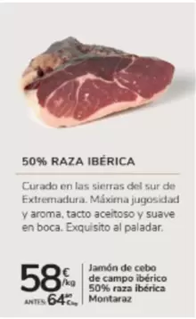 Montaraz - Jamon De Cebo De Campo Iberico 50% Raza Iberica