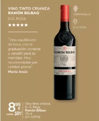 Ramón Bilbao - Vino Tinto Crianza D.o. Rioja