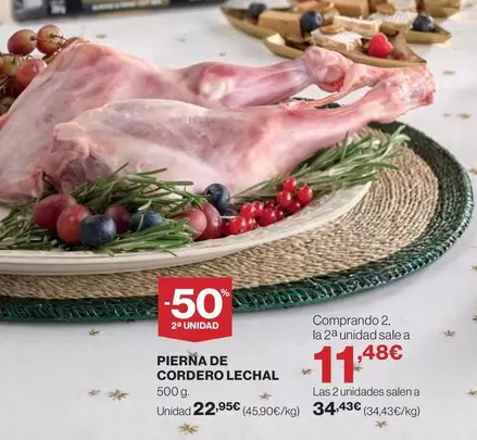 Pierna De Cordero Lechal