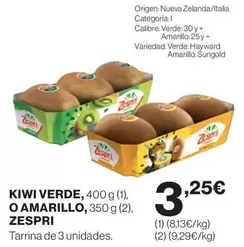 zespri - Kiwi Verde, 400 G O Amarillo