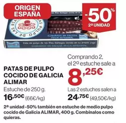 origen - Patas De Pulpo Cocido De Galicia Alimar