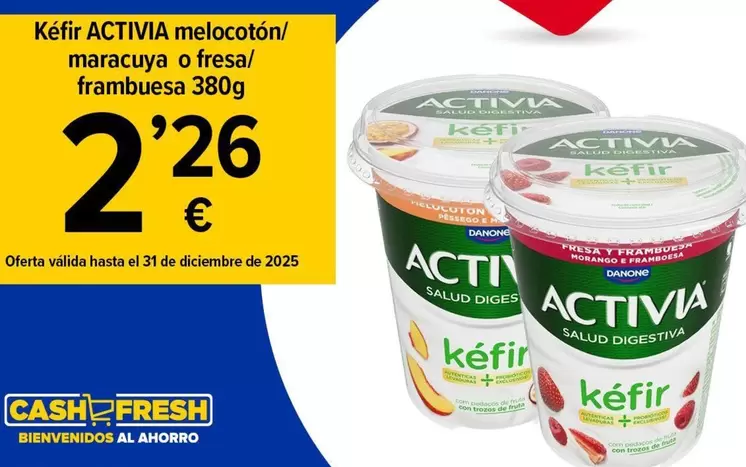 Danone - Kéfir Activia Melocoton/ Maracuya O Fresa/ Frambuesa