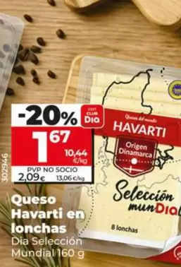 Dia Seleccion Mundial - Queso Havarti En Lonchas 160 G