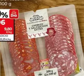 Dia Nuestra Alacena - Chorizo Y Salchichon Extra En Lonchas Pack-2 X 100 G