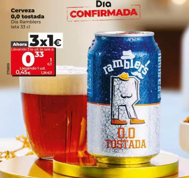 Dia Ramblers - Cerveza 0,0 Tostada