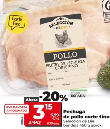 Seleccion De Dia - Pechuga De Pollo Corte Fino 