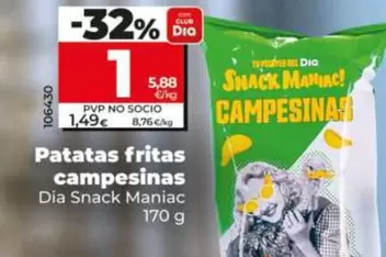 Dia Snack Maniac - Patatas Fritas Campesinas 170 G