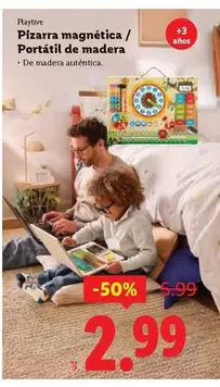 Playtive - Pizarra Magnética/Portátil De Madera