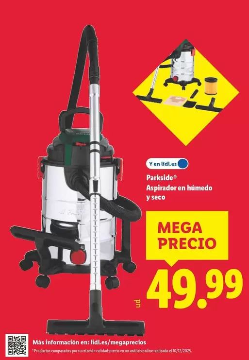 Parkside - Aspirador En Húmedo Y Seco