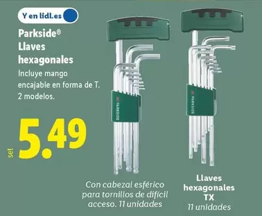 Parkside - Llaves Hexagonales 
