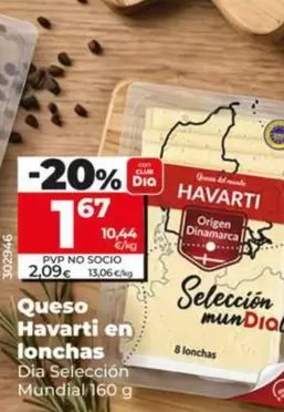 Dia Seleccion Mundial - Queso Havarti En Lonchas 