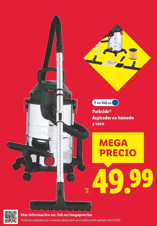 Parkside - Aspirador En Húmedo Y Seco