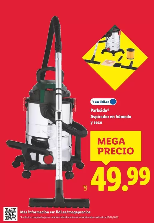 Parkside - Aspirador En Húmedo Y Seco