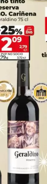 Geraldino - Vino Tinto Reserva D.o. Carinena 75 Cl