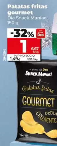 Dia Snack Maniac - Patatas Fritas Gourmet 150 G