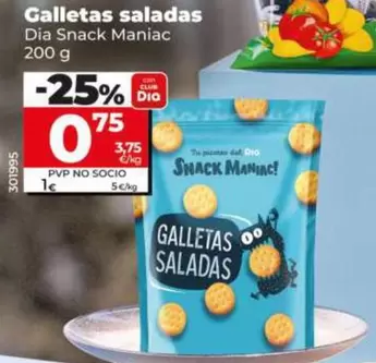 Dia Snack Maniac - Galletas Saladas  200 G