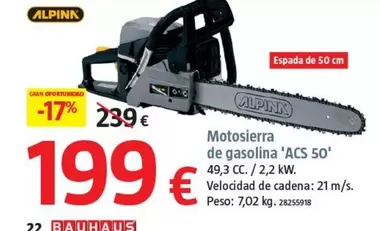 Alpina - Motosierra De Gasolina ACS 50