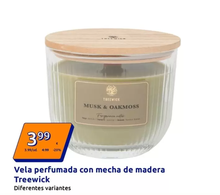 Treewick - Vela Perfumada Con Mecha De Madera