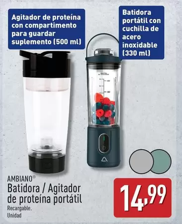 Ambiano - Batidora / Agitador De Proteína Portátil 