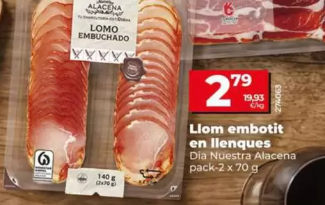 Dia Nuestra Alacena - Lomo Embuchado En Lonchas Pack-2 X 70 G
