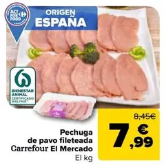carrefour - Pechuga De Pavo Fileteada El Mercado