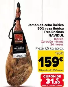 Navidul - Jamón De Cebo Ibérico 50% Raza Ibérica Tres Encinas