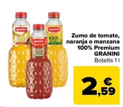 Granini - Zumo De Tomate, Naranja O Manzana 100% Premium