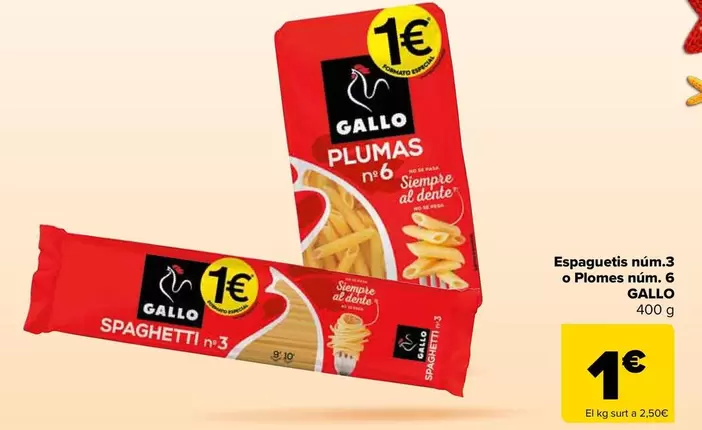 Gallo - Espaguetes Niños 3 O Pionas Munic