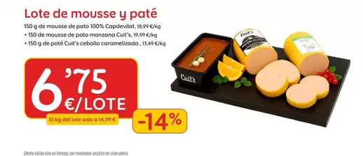 Lote De Mousse Y Pate