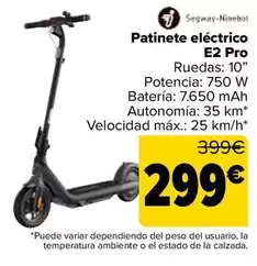 Segway Ninebot - Patinete Eléctrico E2 Pro