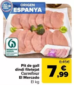 Carrefour El Mercado - Pechuga De Pavo Fileteada 
