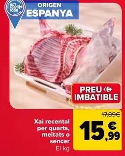 Cordero Recental Por Cuartos  Medios O Entero