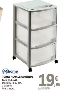 M-Home - Torre Almacenamiento Con Ruedas