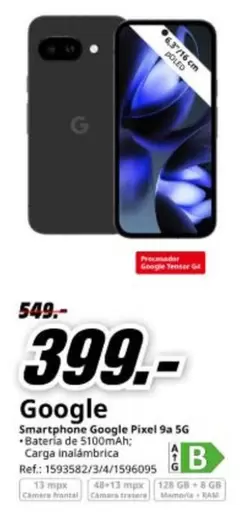 Google - Smartphone  Pixel 9a 5g